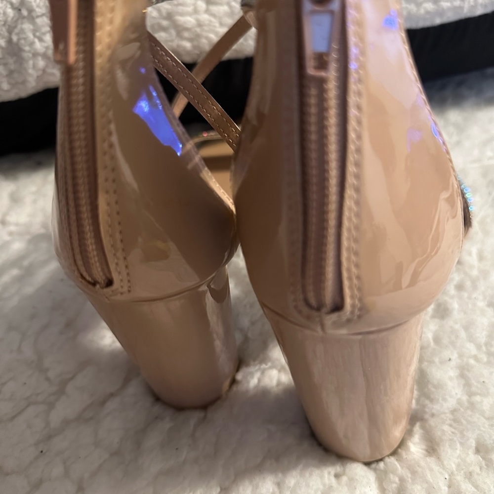 Nude Rhinestone Heels - Picture 3 of 4